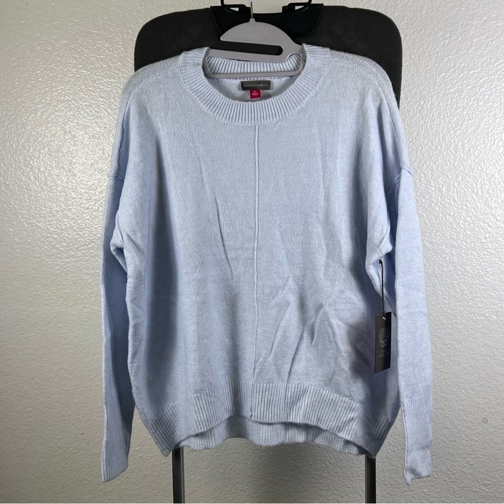 Vince Camuto Light Blue Crew Neck Sweater Size XS